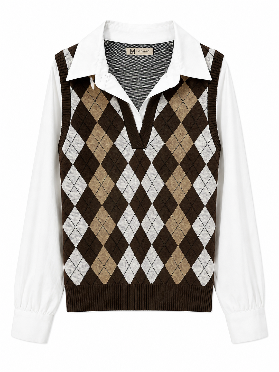 Gilet con camicia con Variante di Colore
