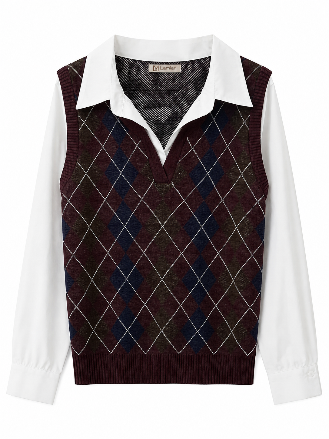 Gilet con camicia con Variante di Colore